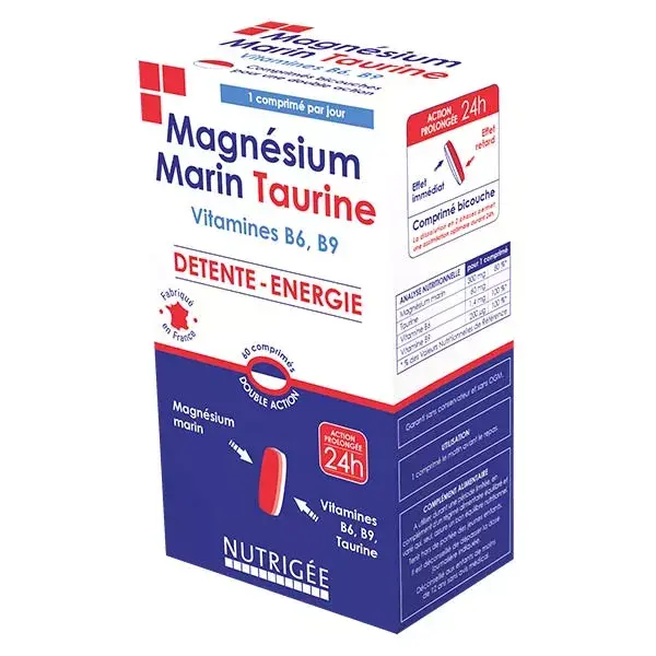 Nutrigée Magnésium Marin Taurine 60 comprimés