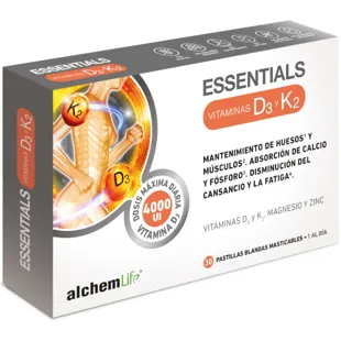 Alchemlife Essentials Vit D3+K2 30 Chewable Softgels