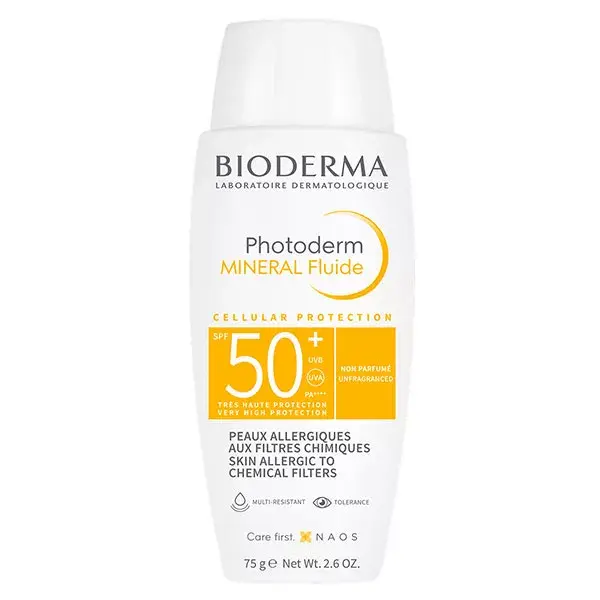 Bioderma Photoderm solaire 100% Mineral Fluide SPF50+ 75g
