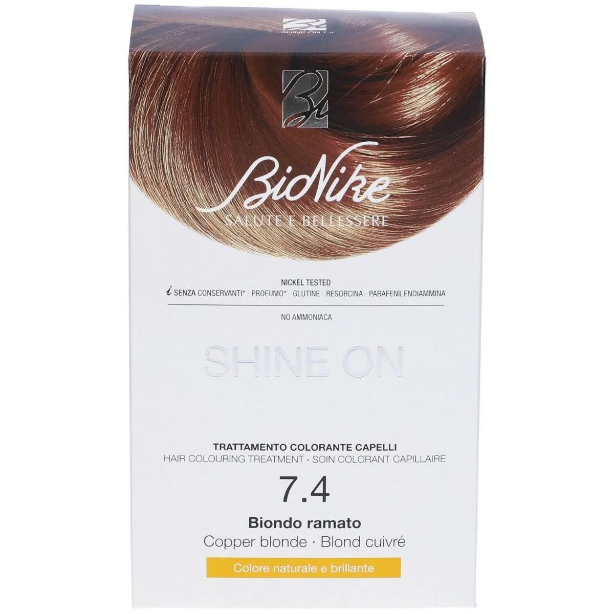 Bionike Shine On 7.4 Biondo Ramato Trattamento Colorante Capelli