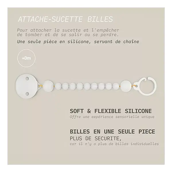 Suavinex Attache-Sucette Silicone Colour Essence Moutarde