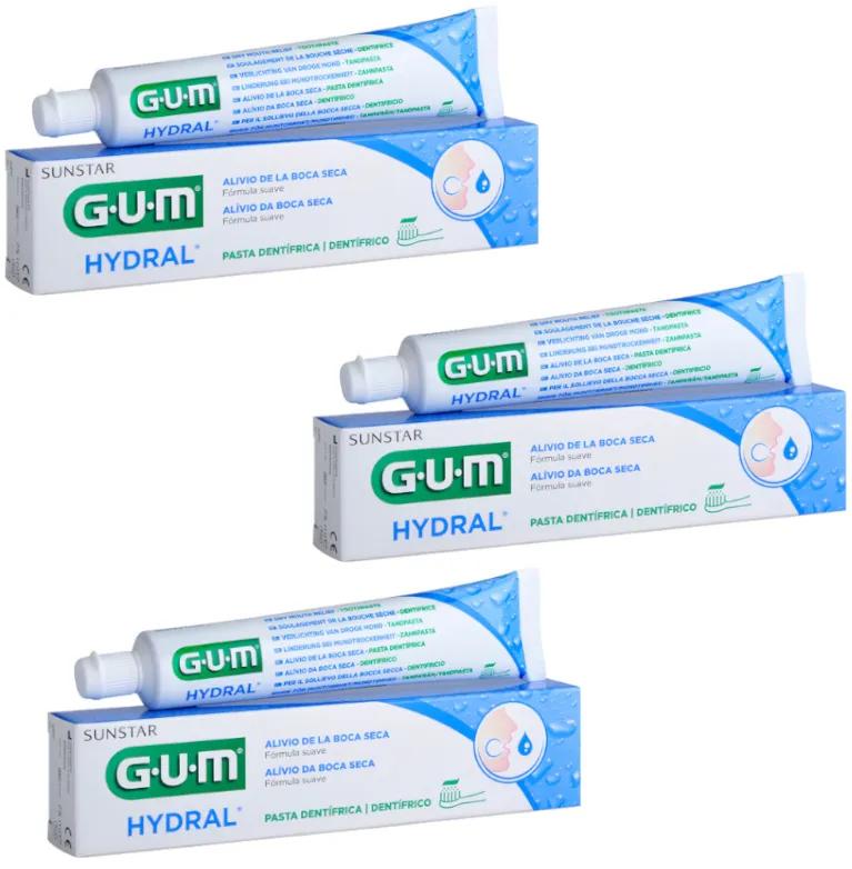 Gum Hydral Dry Mouth Toothpaste 3x75 ml