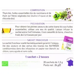 Nutrigée Infusion Bio Concentré de Thym 20 sachets