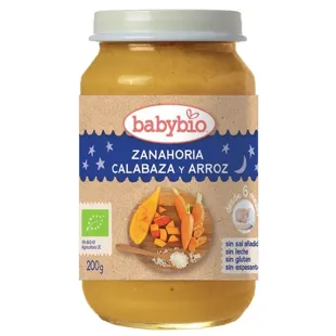 Babybio Good Night Carrot, Pumpkin and Rice Jar 200 gr