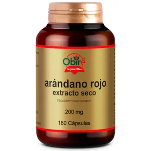 Extrato seco de oxicoco Obire 200 mg 180 cápsulas
