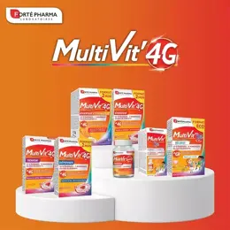 Forté Pharma MultiVit'4G Energie Multivitamines 2 mois 60 comprimés Effervescent