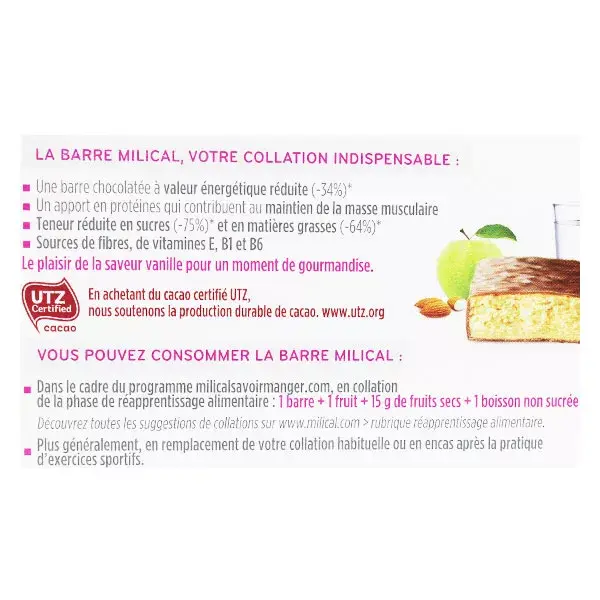 Milical Hyper-Protein Slimming Bars Vanilla 6 pack