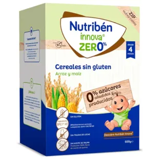 Nutribén Innova Papilla Zero% de Cereales sin Gluten +4m 500 gr