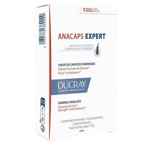 Ducray Anacaps Expert Chute de Cheveux Chronique 30 gélules