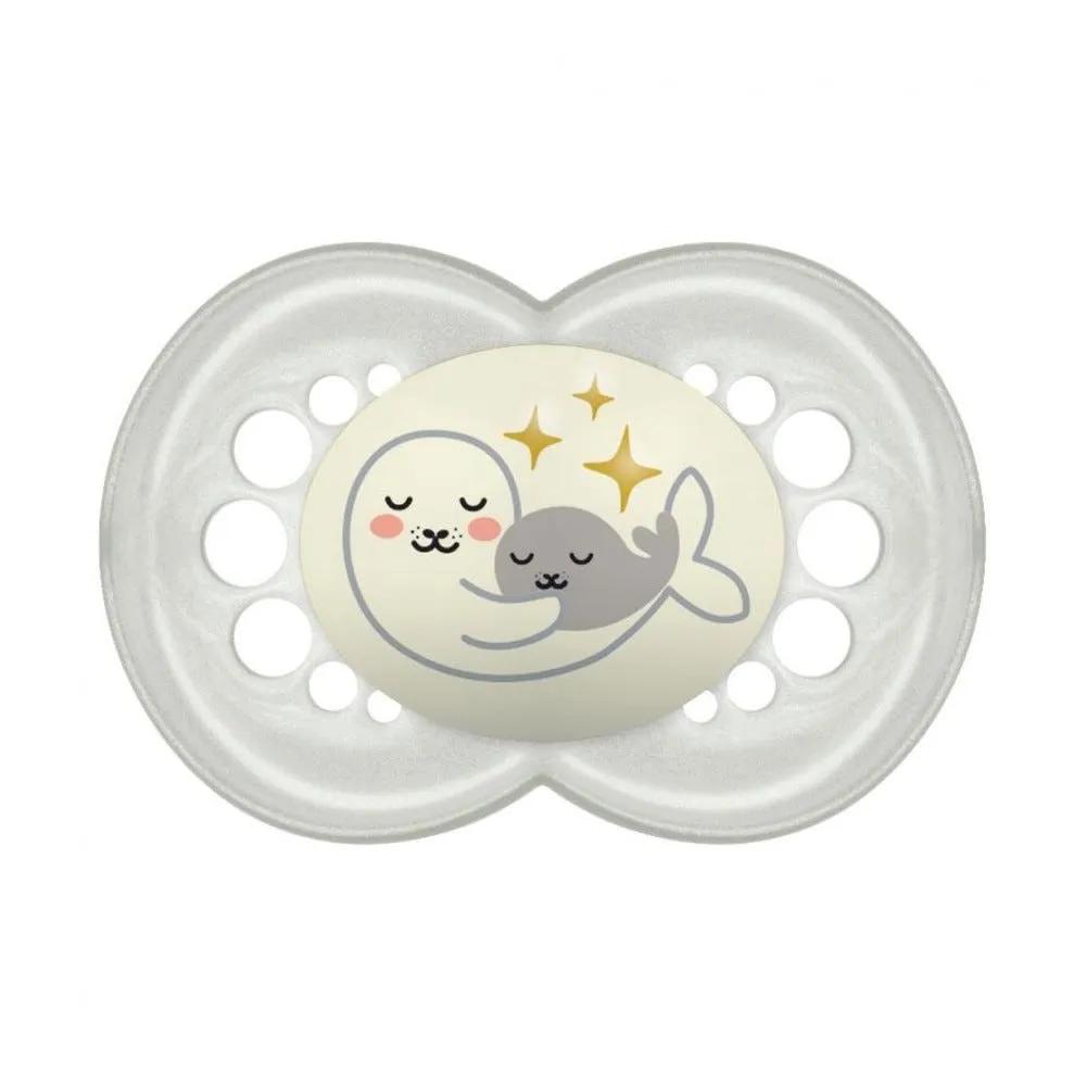 Bamed Baby Mam Night Succhietto In Silicone 2 Pezzi