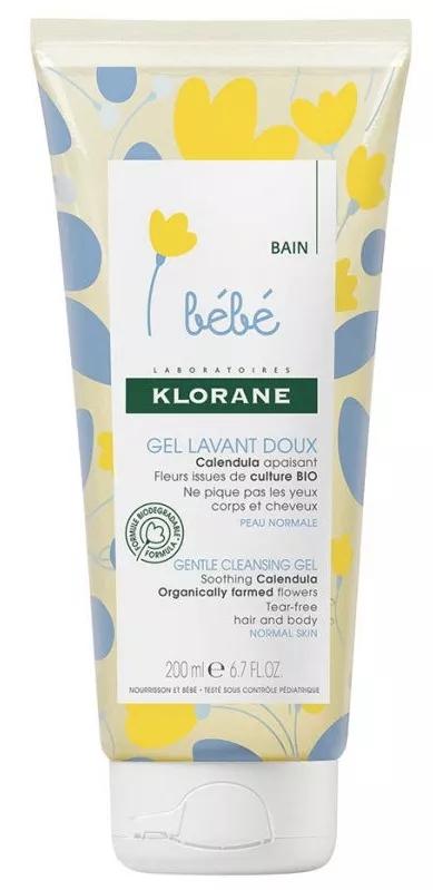 Klorane Bébé Gel Nettoyant Doux au Calendula 200 ml