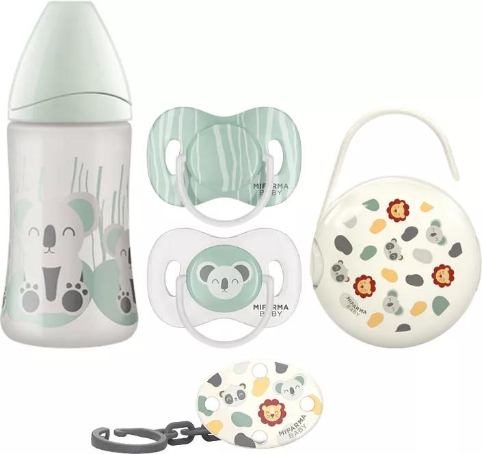 Mifarma Baby Pacifier 6-18m 2 units + Brooch + Pacifier Holder + Bottle