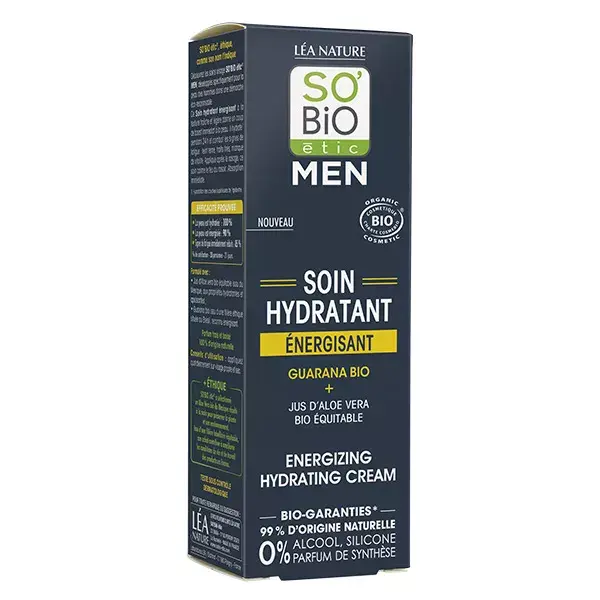 So'Bio Étic Men Soin Hydratant Énergisant Guarana Bio 50ml