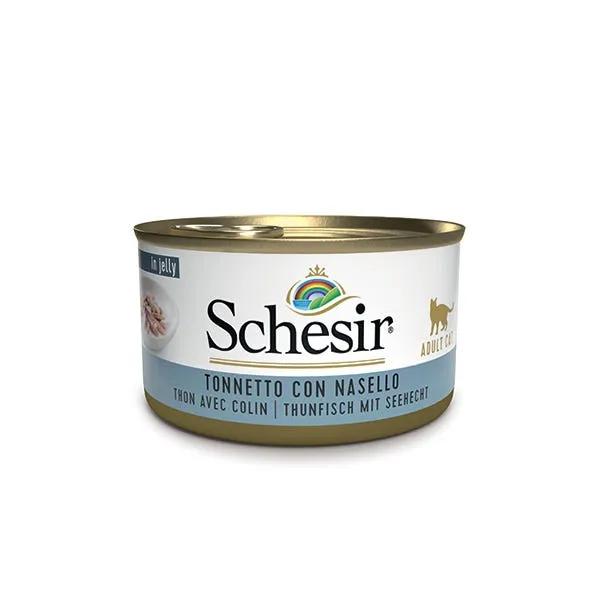 Schesir Tonnetto Con Nasello Lattina Cibo Umido Gatto Adulto 85G