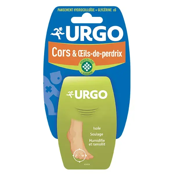 Urgo Pieds Mains Corns and Partridge Eyes Hydrocolloid Dressing 5 units
