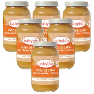 Babybio Jar Meat Stew with Carrot and Plums +8m 6x200 gr