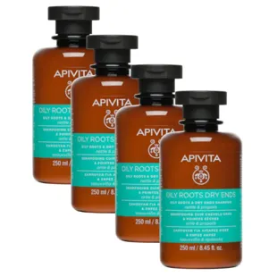 Apivita Balancing Shampoo Nettle and Propolis 4 x 250 ml