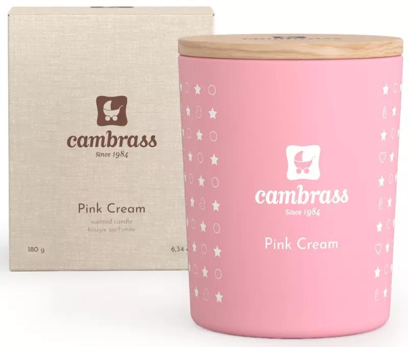 Cambrass Star Pink Cream Scented Candle 7.5x7.5x9 cm