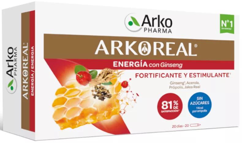 Arkopharma Arkoreal geleia Real ginseng 20 Ampolas