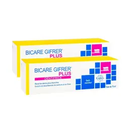 Gifrer Bicare Plus Dentifrice Goût Menthol Lot de 2 x 75ml