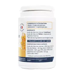 Oemine Vitamines AD Ossatures Muscles et Vision 60 capsules