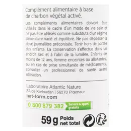 Nat & Form Original Charbon Végétal Activé 120 gélules