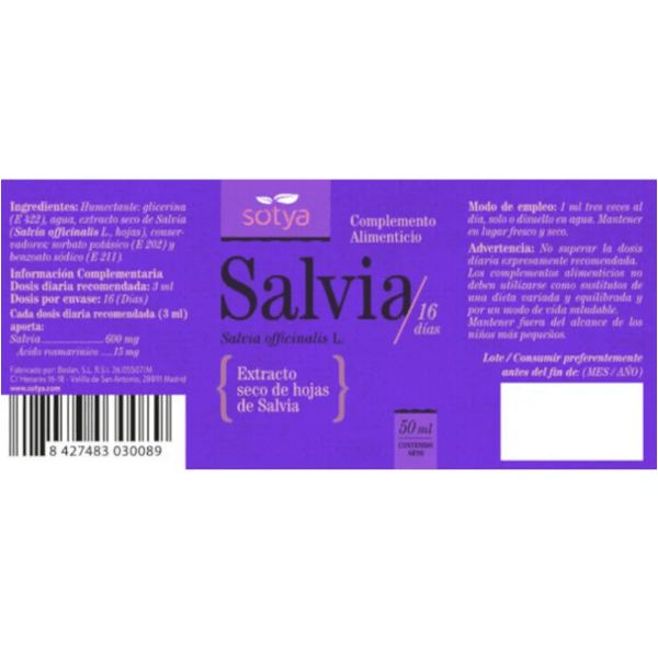 Sage Sotya Glycerinated Extract 60ml