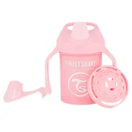 Twistshake Tasse d'Apprentissage Mini Cup Rose Pastel +4m 230ml