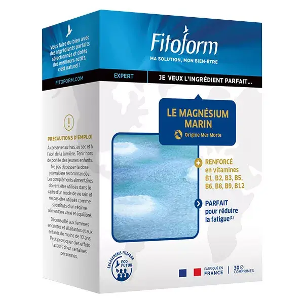 Fitoform Marine Magnesium + B1 + B6 + B9 Reduce Fatigue 30 Tablets