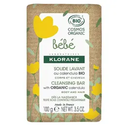 Klorane Bébé Savon Solide Lavant Calendula Bio 100g