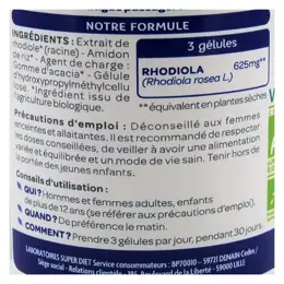 Superdiet Rhodiola Bio 90 gélules