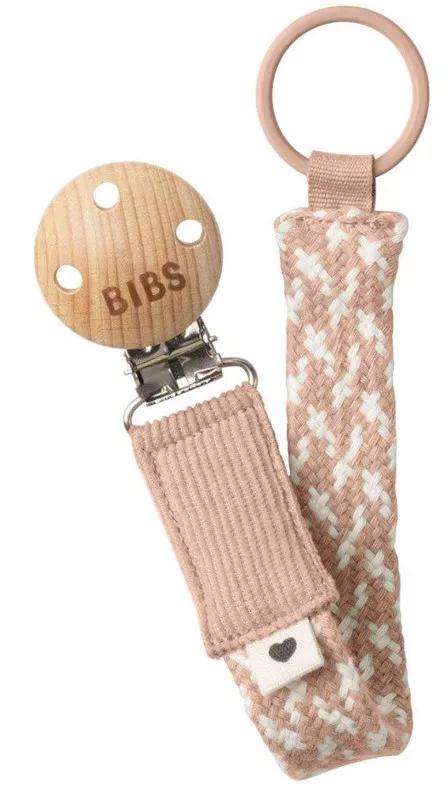 Slabbetjes Gevlochten Fopspeenhouder Blush / Ivoor 1 st