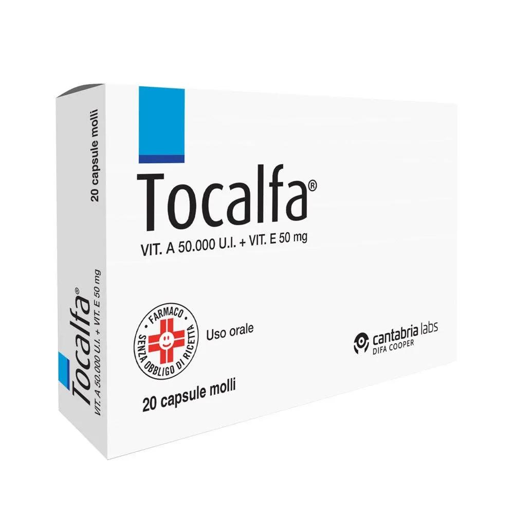 Tocalfa 50000 UI + 50mg Vitamina A + E  20 Capsule Molli