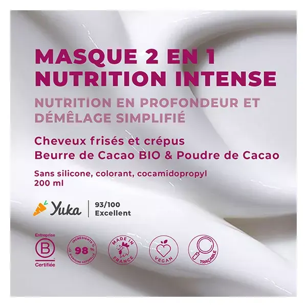 Energie Fruit Cheveux Masque 2 en 1 Nutri Intense Beurre de Cacao 300ml