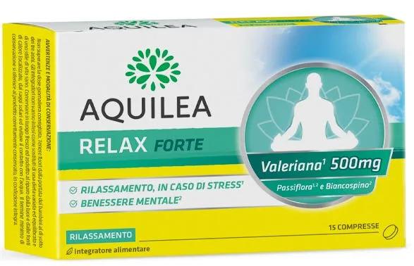 Aquilea Relax Forte Integratore Con Valeriana Per Benessere Mentale e Rilassamento 15 Compresse