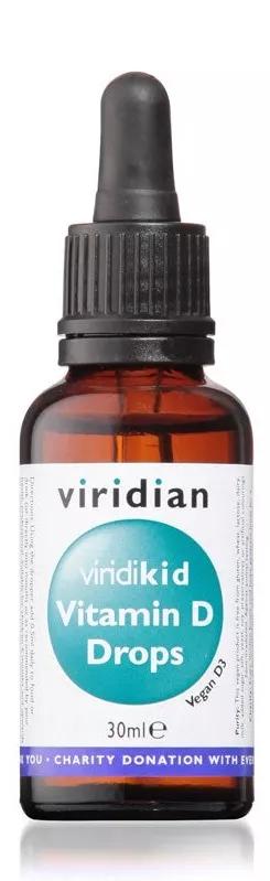 Viridian ViriKid Vitamina D3 Vegana 400 IU 30ml