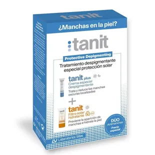 Tanit Plus Depigmenterende Crème 15ml + Tanit Moisturizing Sunscreen SPF50 50ml