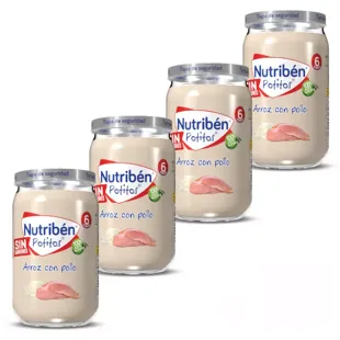 Nutribén Potito Pollo con Arroz +6m 4x235 gr