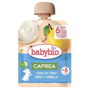 Babybio Caprea Pouche Pear and Vanilla Goat Yogurt +6m 85 gr