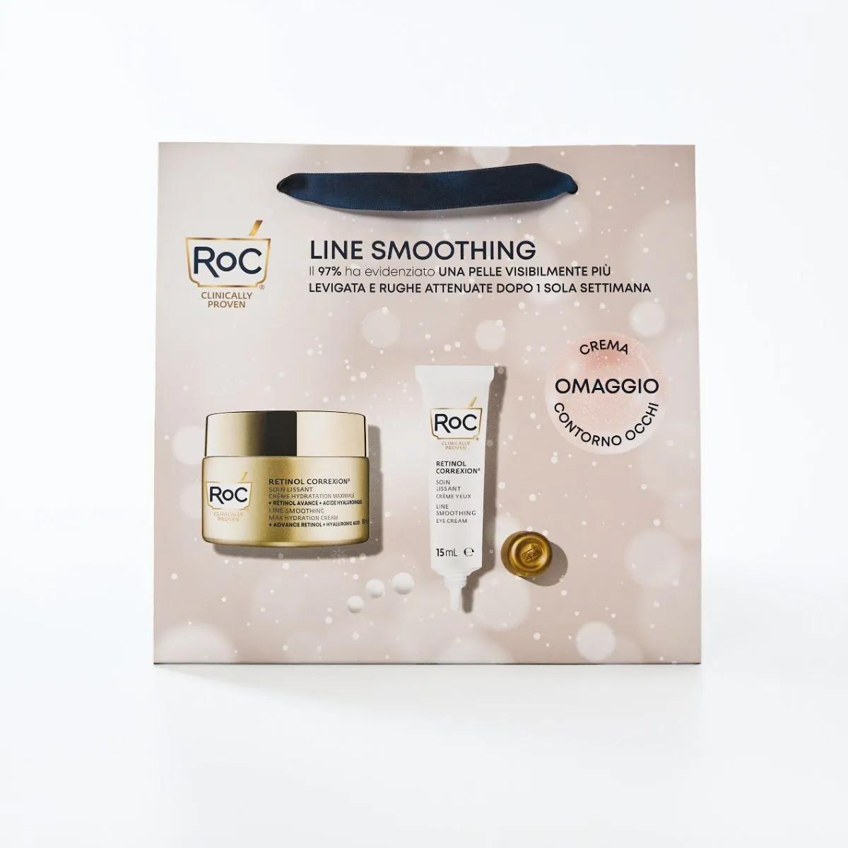 Roc Cofanetto Line Smoothing Crema Massima Idratazione 50 ml + Crema Contorno Occhi Levigante 15 ml