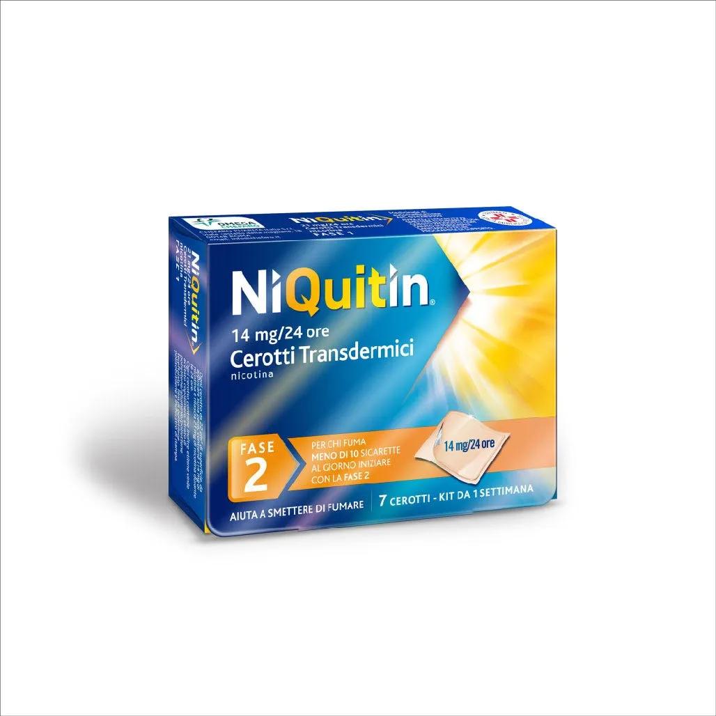 NiQuitin Fase 2 Nicotina 14 mg/24 h 7 Cerotti Transdermici