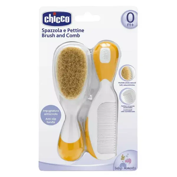 Chicco Bath Brush and Comb +0m Orange