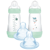 MAM Easy Start Anti-Kolik-Flasche mittlerer Durchfluss Hellblau 2-4m 2x260 ml + Sauger 2 mittlerer Durchfluss +2m 2 Stück