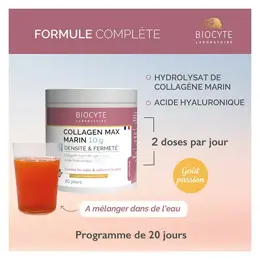 Biocyte Collagen Max Marin Collagène Marin 10g Acide Hyaluronique Anti-Age220g