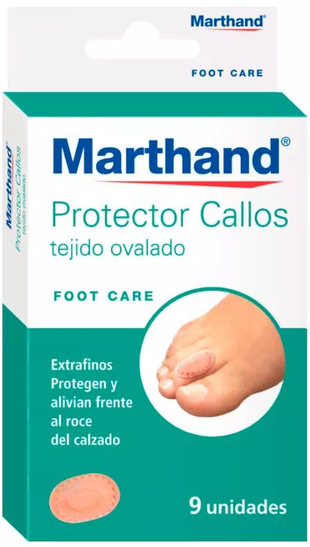 Marthand Foot Care Ovaler Hornhautschutz aus Stoff, 9 Einheiten