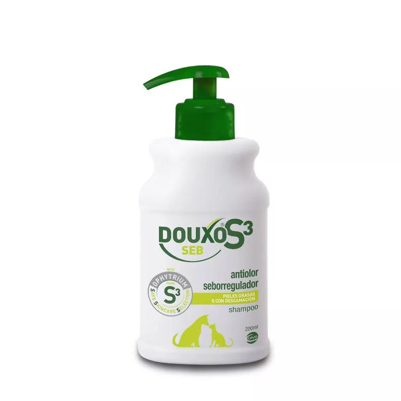 Douxo S3 Seb Shampoo Anti-Odor e Regulador de Sebo para Cães e Gatos 200 ml