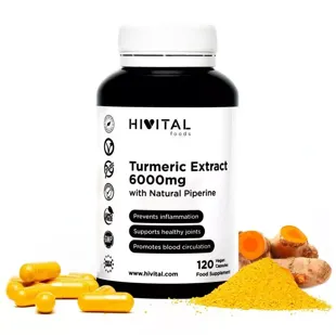 Hivital Turmeric 6000mg with Black Pepper 120 Capsules
