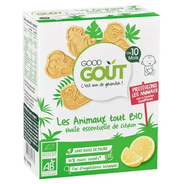 Good Goût Biscuits Animaux +10m Citron Bio 80g