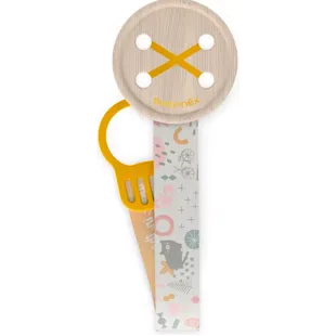 Suavinex Chupetero de Tela Diseño a Doble Cara y Clip Walk Amarillo