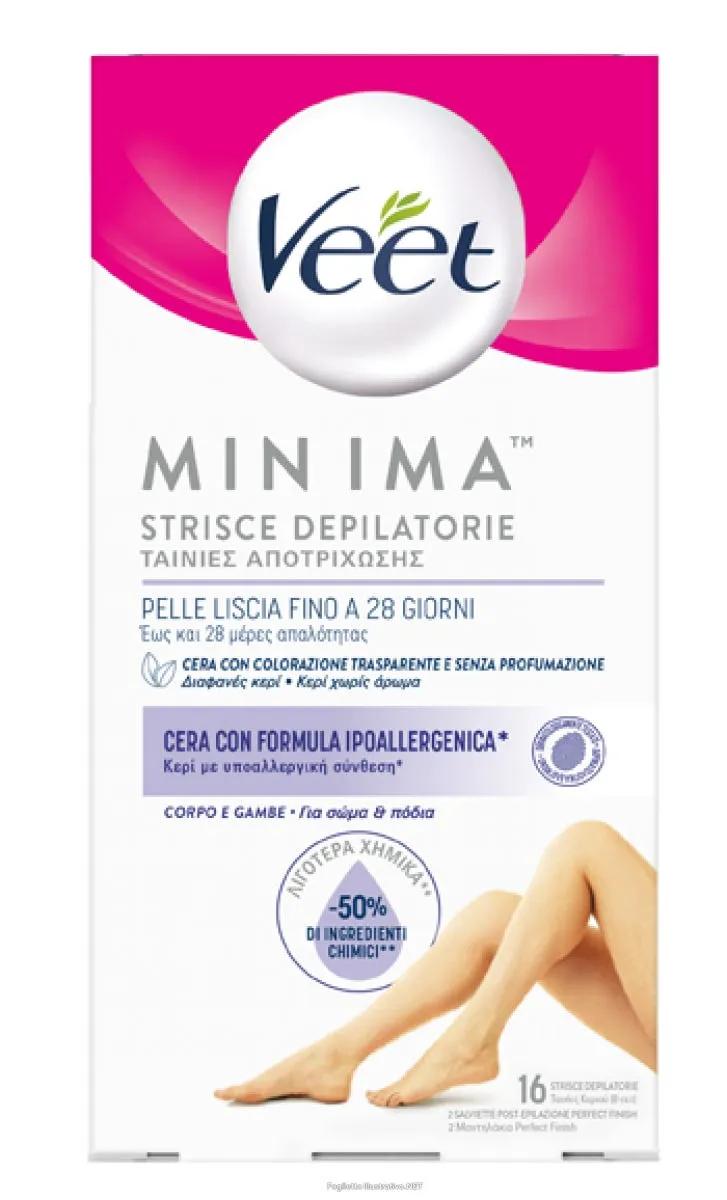 Veet Minima Strisce Depilatorie Corpo 16 Pezzi